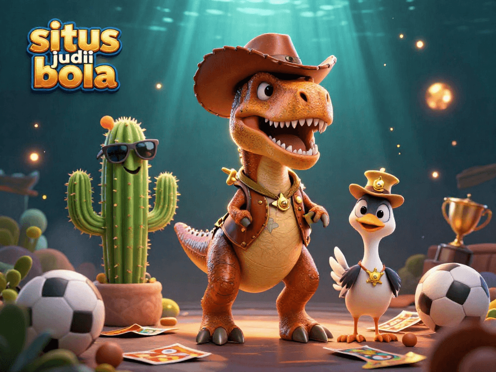 Experience thrilling sports betting strategies with situs judi bola in a vibrant, action-packed casino scene.