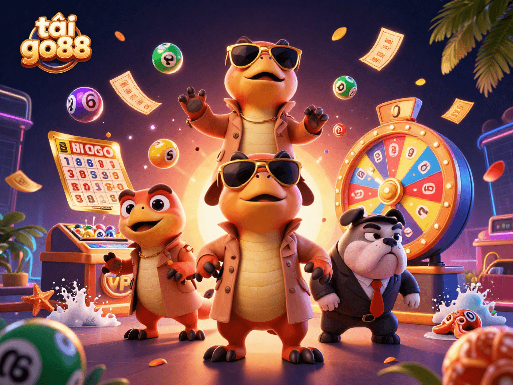 Engage with exhilarating gameplay by tải go88 in a fun, vibrant casino scene.