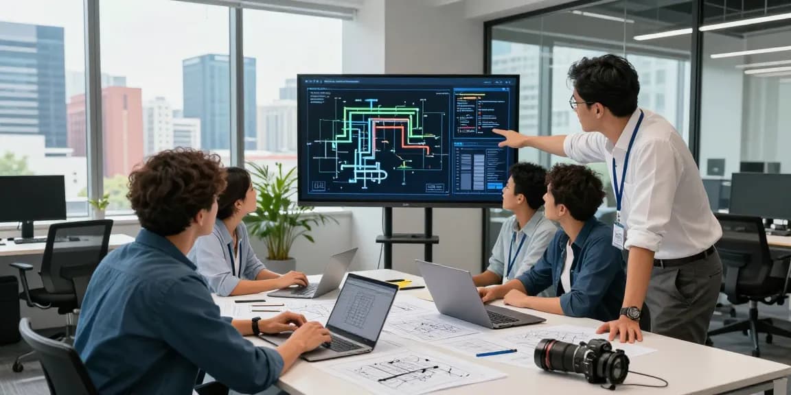 Industrial Engineering Consultant North America team collaborating in a modern office space.