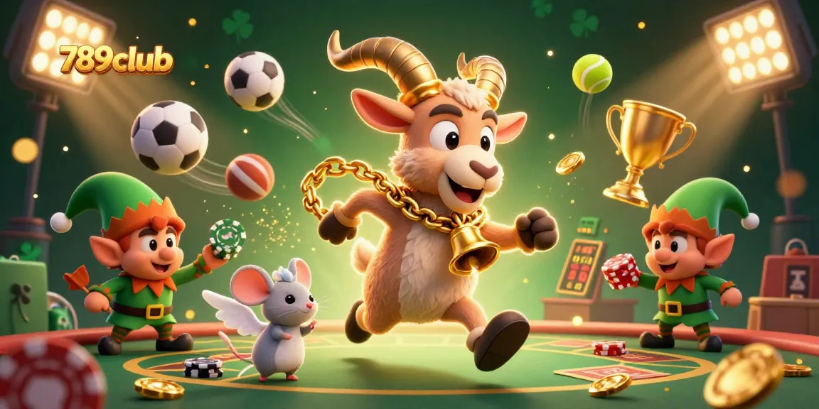 Experience thrilling gameplay at 789club with festive characters in a vibrant holiday-casino atmosphere