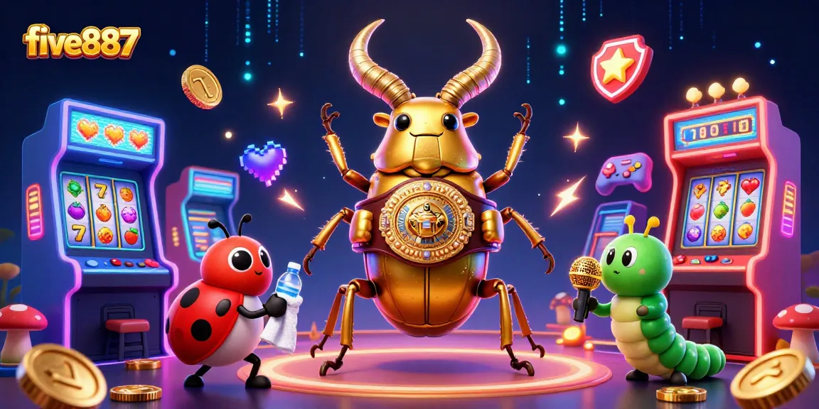 Engage with five887's vibrant casino world featuring playful characters and exciting gaming themes.