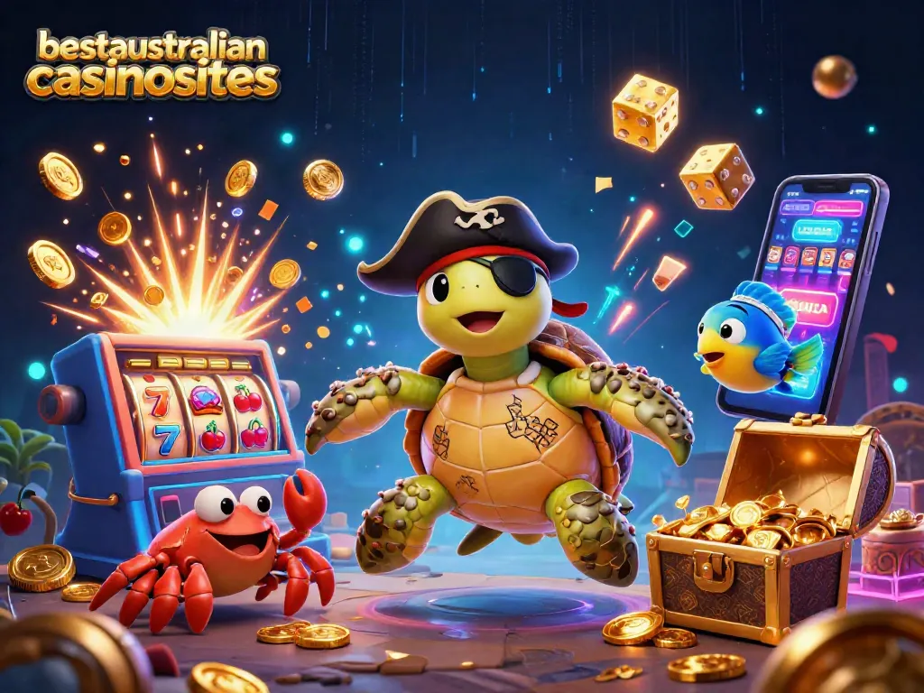 Spin to win with the best PayID casinos at bestaustraliancasinosites, featuring vibrant gaming characters and jackpot action!
