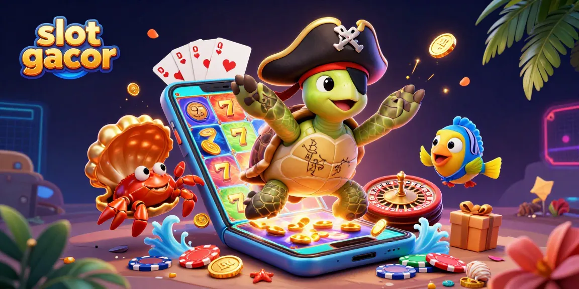 Engage in the thrilling slot gacor experience with this vibrant 3D casino illustration showcasing exciting game elements.