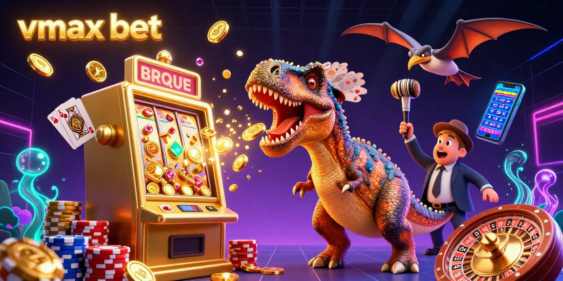 Experience the thrill of vmax bet with a vibrant 3D slot scene featuring dynamic characters and golden payouts.