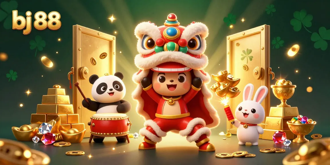Experience epic wins with bj 88 in this vibrant casino scene filled with excitement and riches.