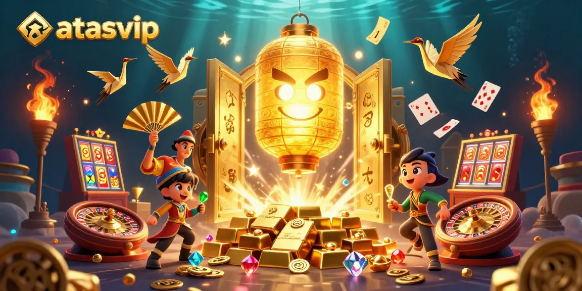 Engage with the exciting atmosphere of atasvip as glowing lantern spirits bring the casino experience to life.