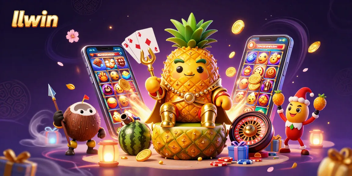 Experience thrilling gameplay with llwin's vibrant casino illustrations featuring dynamic characters and elements.