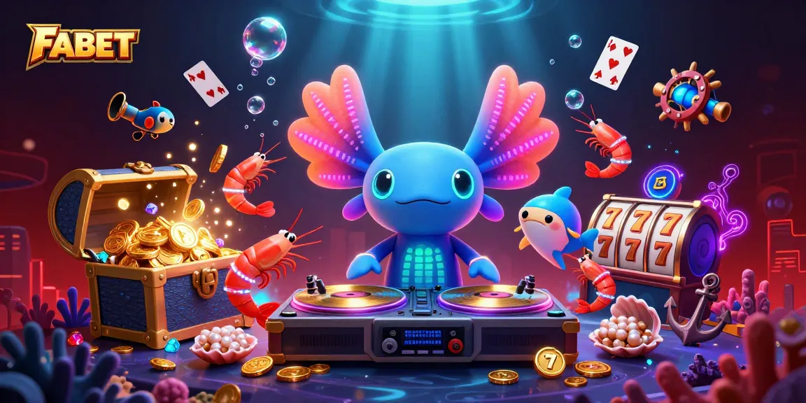 Spin with FABET’s electrifying underwater casino scene featuring vibrant characters and treasures.