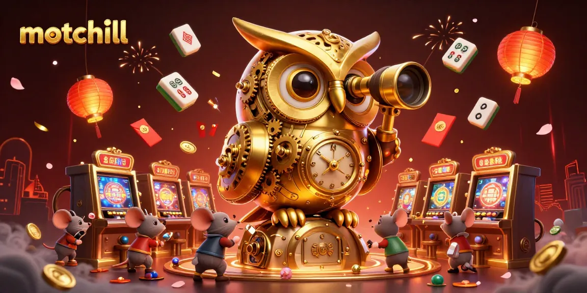 Engage with the exciting motchill experience featuring a vibrant casino scene with animated characters and sparkling elements.
