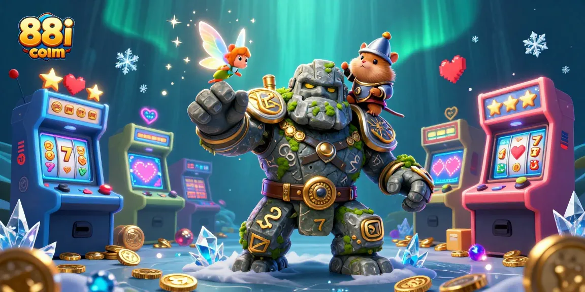 Engage with exciting 88i coim gaming action amid colorful slot machines and enchanting characters.