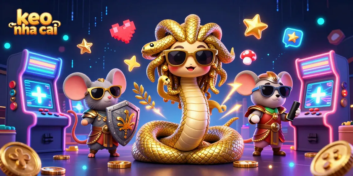 Engage with keo nha cai features in this vibrant gaming scene showcasing casino elements and fun characters.