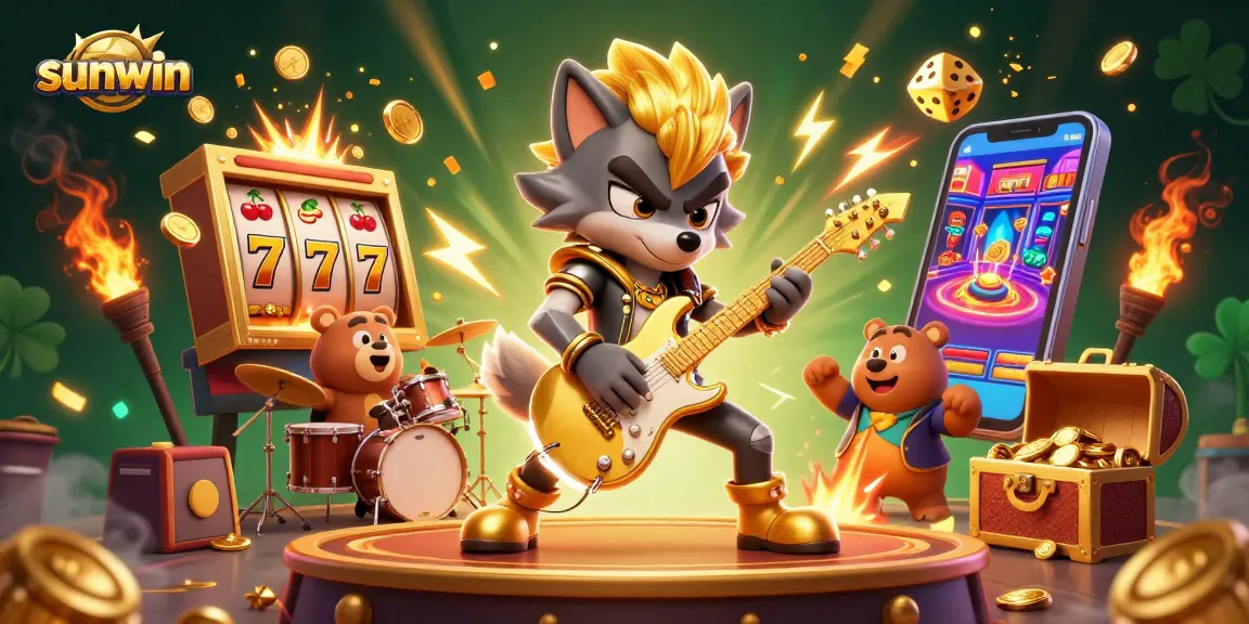 Experience sunwin gaming excitement with vibrant 3D casino characters and dazzling slot action.