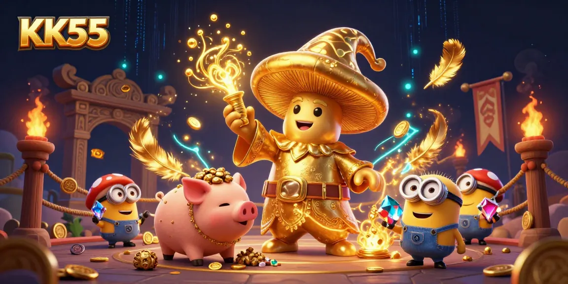 Experience magical riches at KK55 with a golden mushroom wizard and treasure-hunting truffle pig.