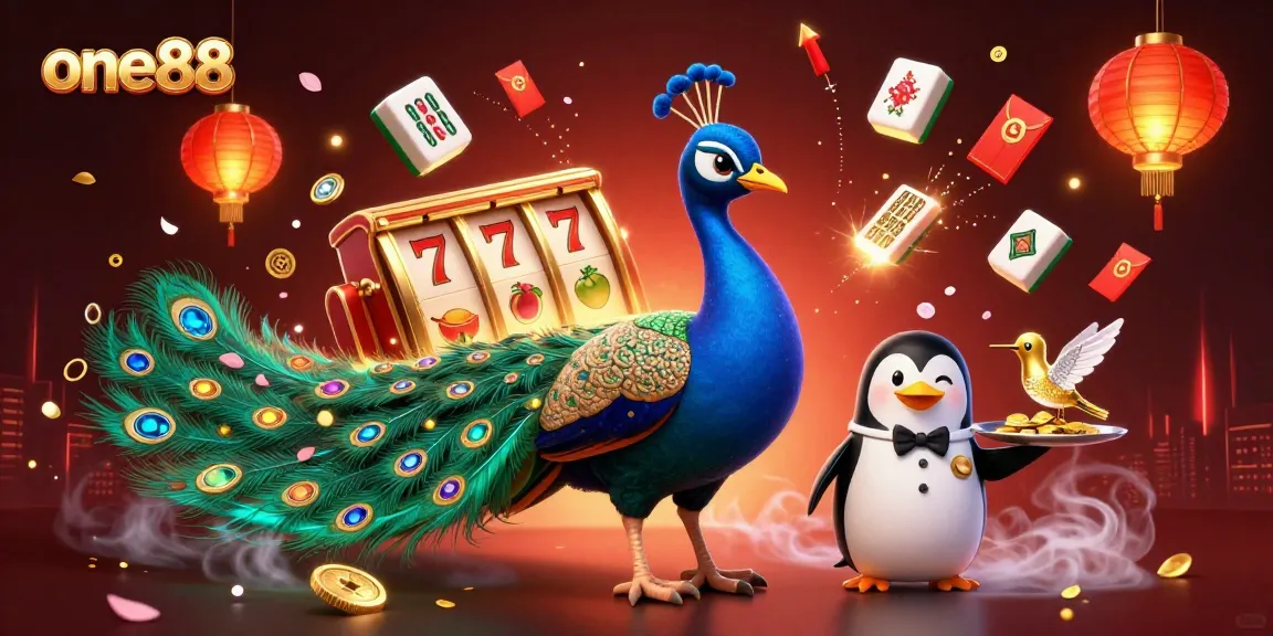 Engage in winning strategies at one88 with a vibrant casino scene featuring colorful slots and dynamic characters.