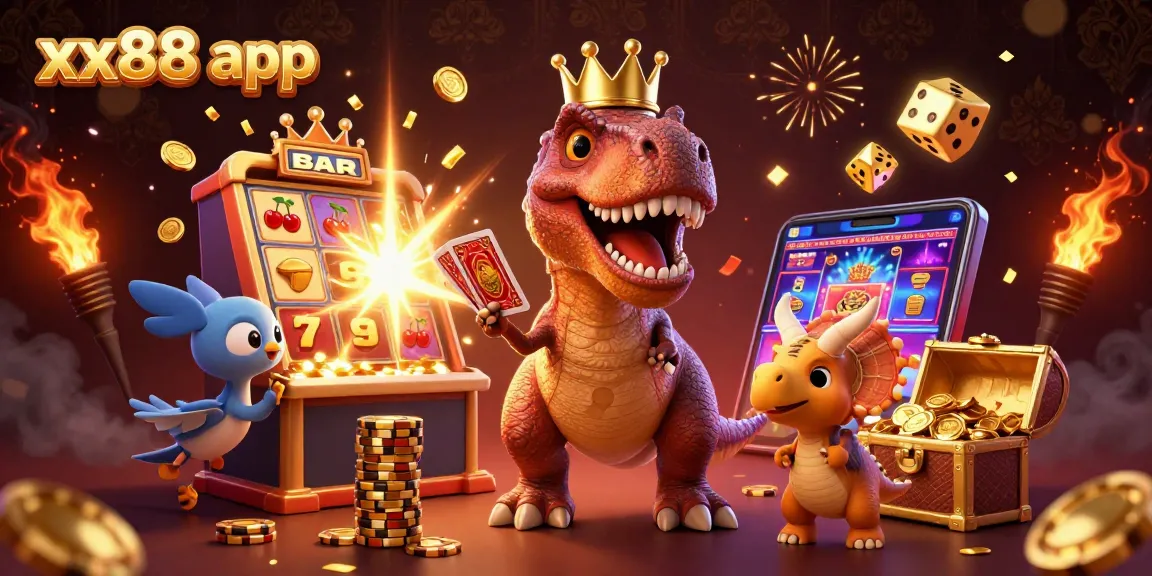 Engage with the thrilling xx88 app experience featuring our dinosaur card dealer and jackpot excitement.