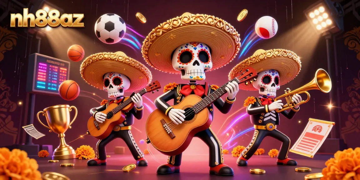 Experience exciting gaming with nh88az featuring a vibrant mariachi band in a colorful casino scene.
